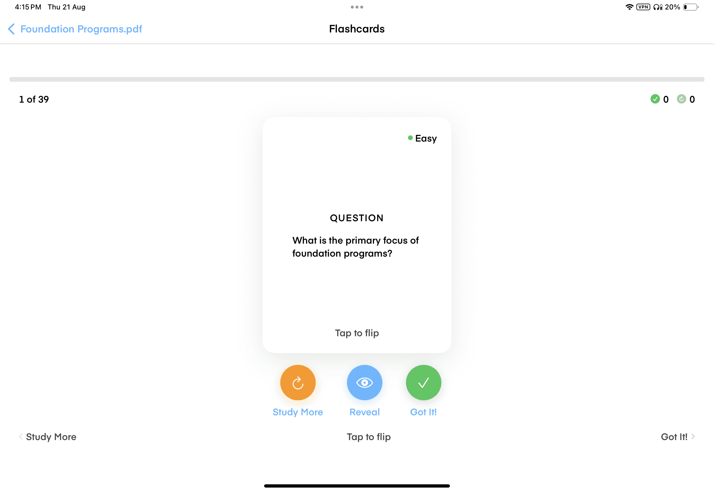 MooseNotes smart flashcards generation